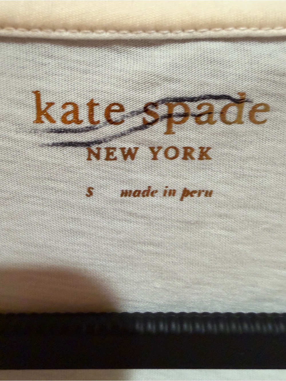 kate spade White Short-Sleeve Tee with Multicolor Embroidered Bird - Picture 4 of 6